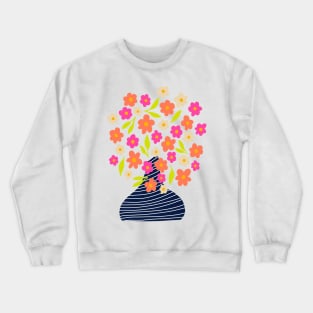 Arty flowers in a vase Crewneck Sweatshirt